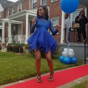 Blue prom or cocktail dress